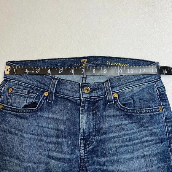 7 For All Mankind Blue Skinny Jeans - Picture 8 of 10